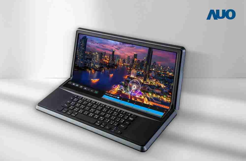 尊龙集团14.6吋Micro LED折迭显示屏幕，，，，搭配半径4mm的弯折绞炼，，以及高画素、、、高亮度、、、高对比度的显示技术特点，，，，即便在大视角下仍保有绝佳色相与亮度